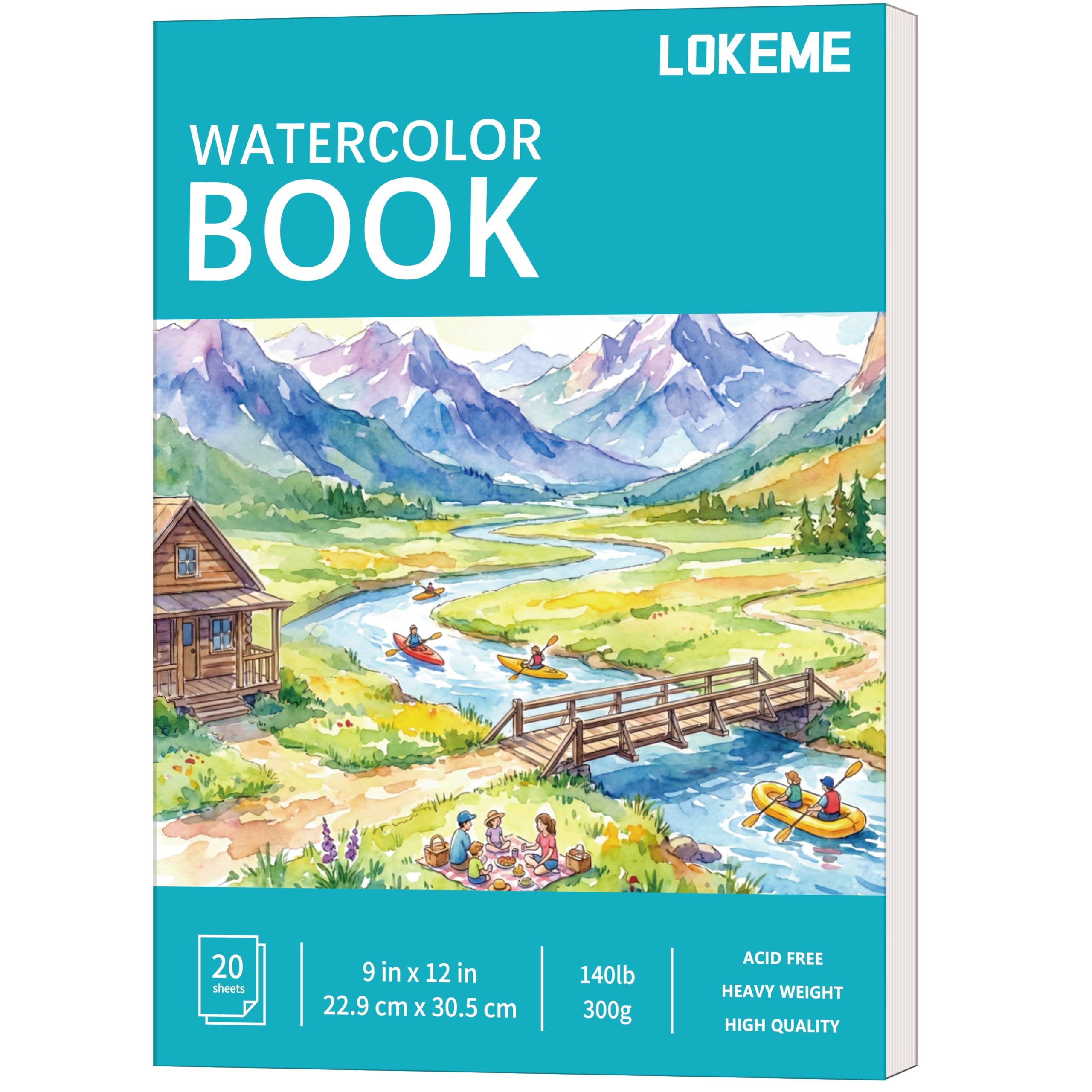 Water Color Paper,9"x12"Watercolor Paper,20 Sheets(140lb/300gsm) | Standard Artist Painti…