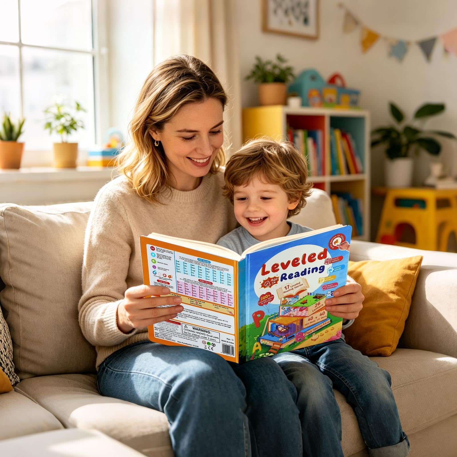 Libros Parlantes para Niños Audiolibro Interactivo Aprendizaje Vocabulario | Libros electrónicos de aprendizaje Para Niños Niñas Preescolares Guardería Dormir Viajes Hogar Aula