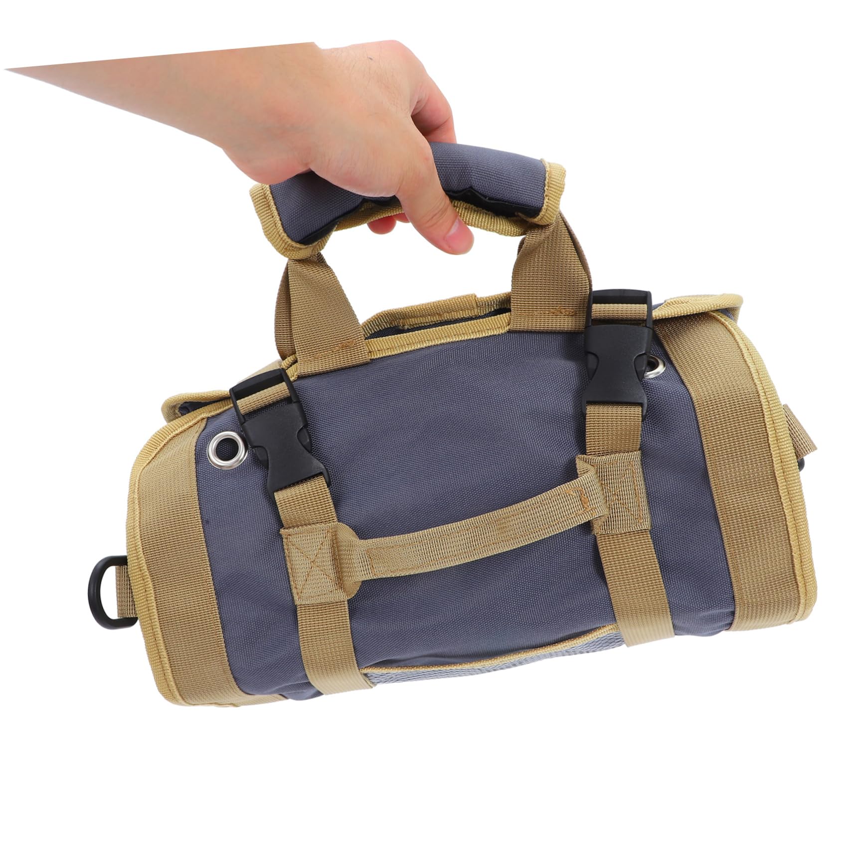 Borsa Porta Attrezzi Avvolgibile in Canvas, Organizer Multiuso | Versione Portatile per Artigiani e Lavoratori, Uso Elettrico e Auto, Stile Moderno