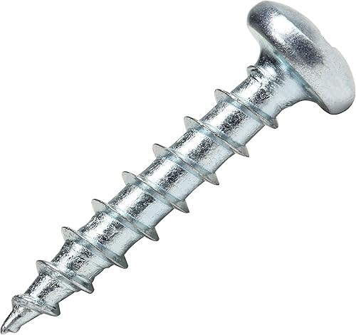 Miniatura 2 de Rok Hardware #6 x 34" Tornillos de cabeza plana de rosca gruesa profunda para trabajo de madera, MDF Zinc ROKS6X34PPCZP (paquete de 100)