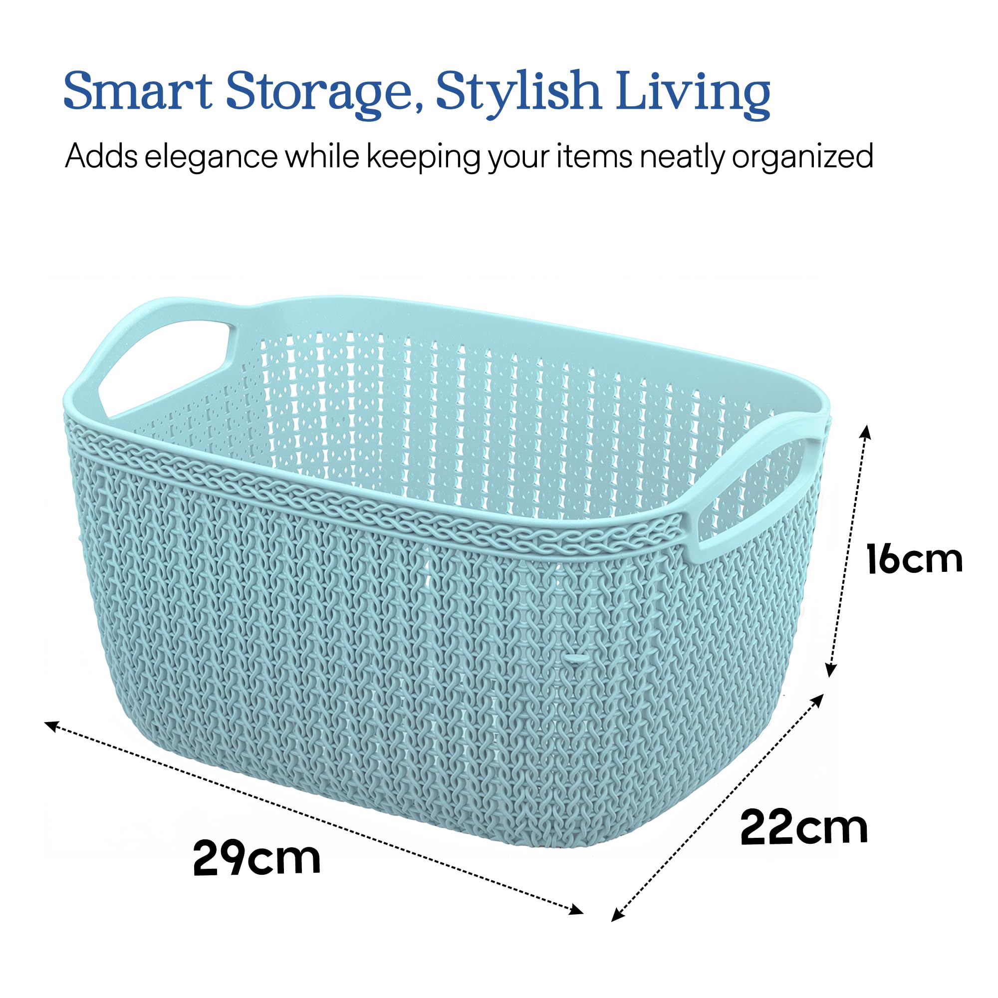 Kuber Industries Unbreakable Multipurpose Storage Basket With Handles|Medium Size & Flexible Plastic |Fruit/Vegetable/Bathroom/Home Basket, Pack of 2(Brown & Cream) -CTKTC39079,Rectangular 1