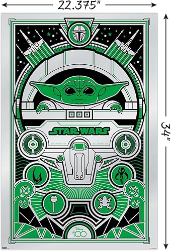 Miniatura 3 de Trends International Disney 100th Star Wars - Póster de pared Deco-Luxe Grogu