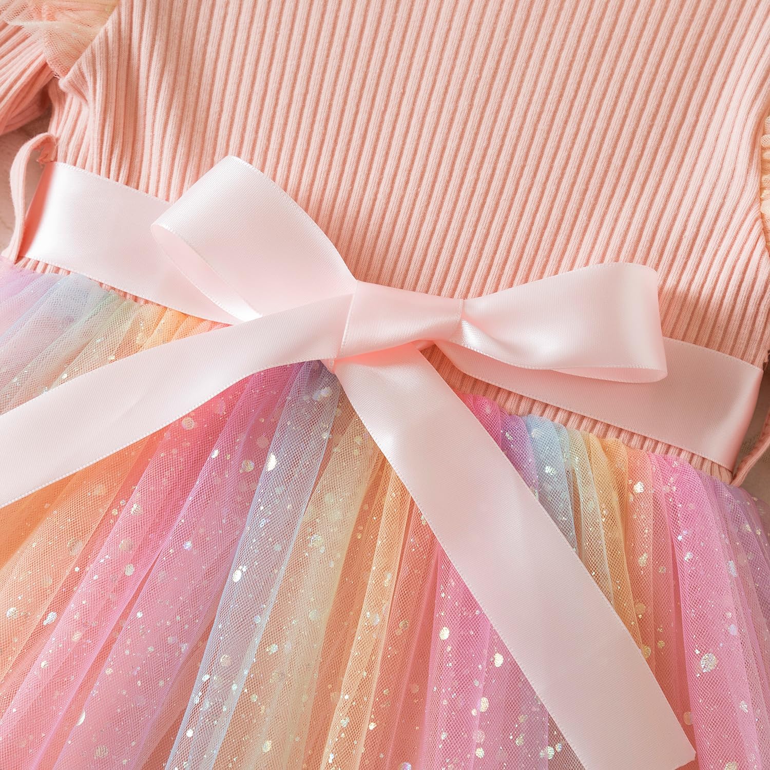 TTYAOVO Baby Girl Long Sleeve Casual Tulle Princess Dress - Image 6