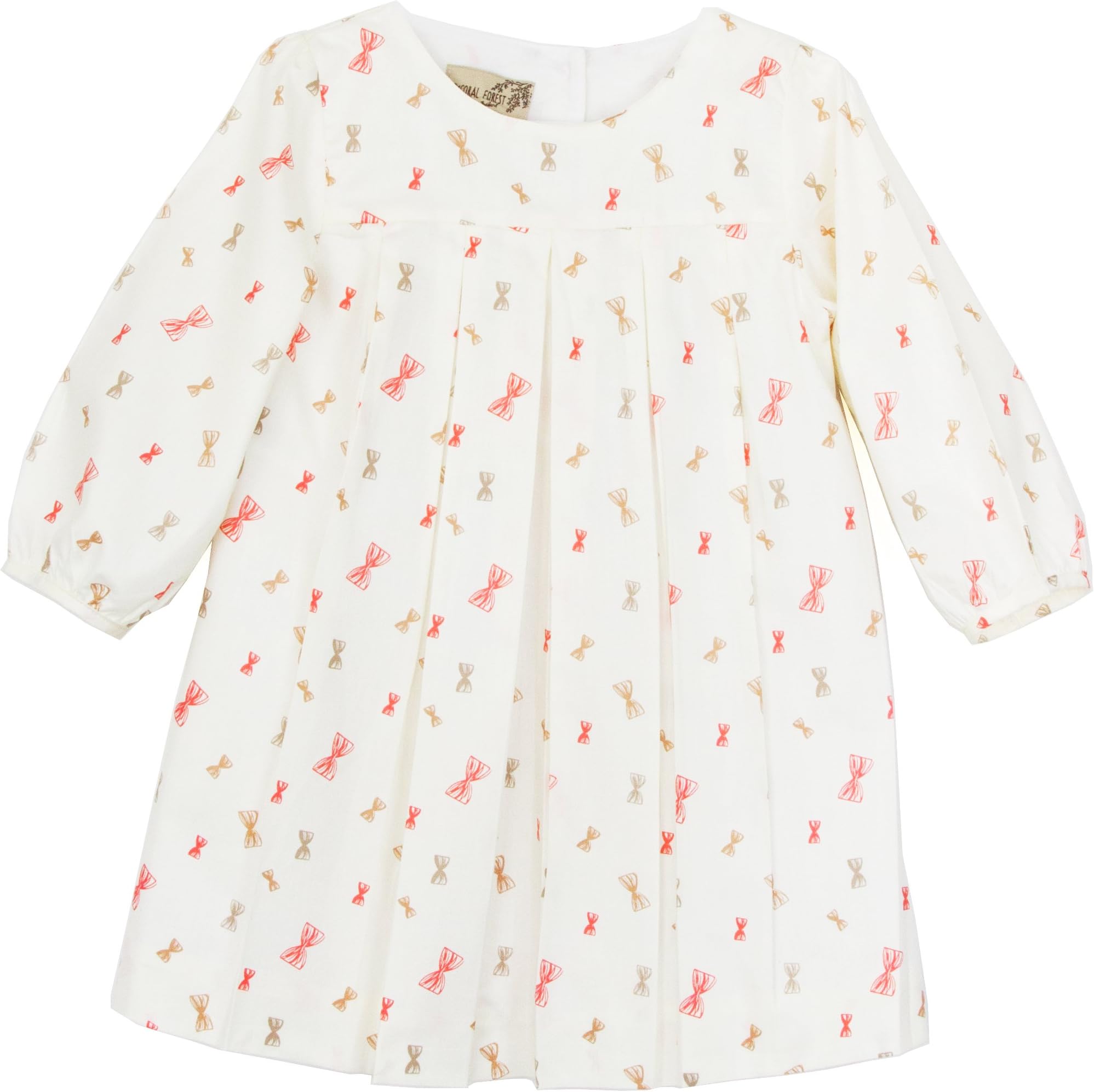 Coral Forest Little Girls' Paris Printed Pleated Dress