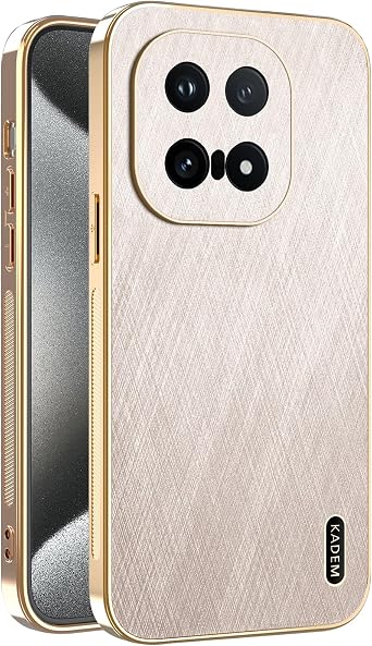 Phone Case for Vivo iQOO 15 Silicone Leather Slim Cover Women Men, Cute Aesthetic for Vivo iQOO 15 Case Shockproof Soft Bumper & Anti-Scratch Back Gold