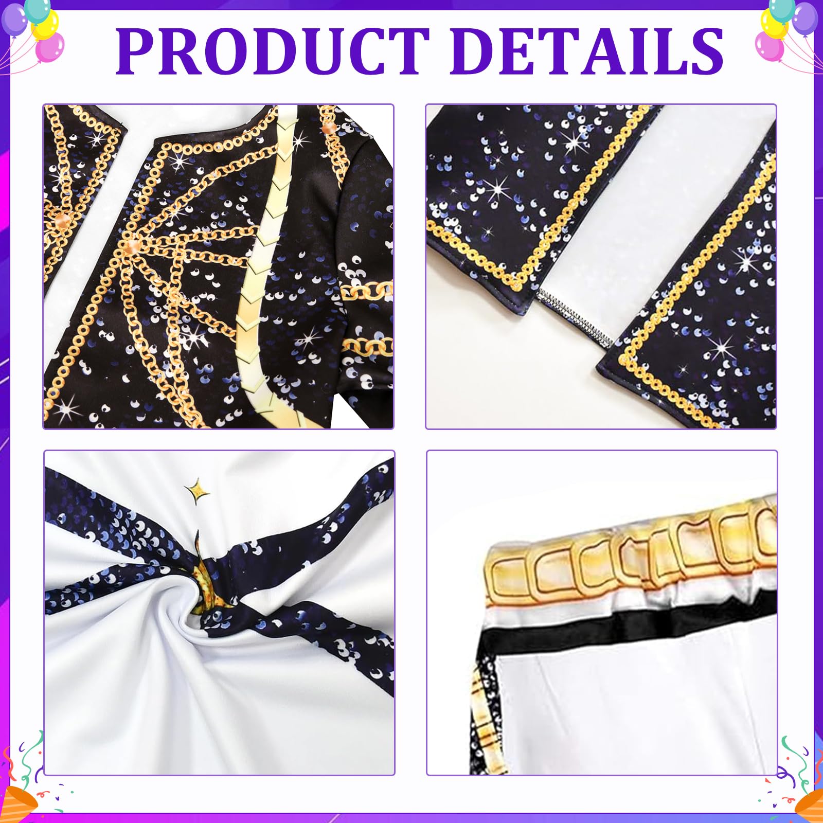 JIASHA K-P0p Dem0 Cosplay Enfants Deguisement, 3PCS Deguisement Dem0 Hun-te, Anime Cosplay Costume, P0p Singers Déguisement Complet pour Fête, Mädchen Costume für Karneval Cosplay - 3