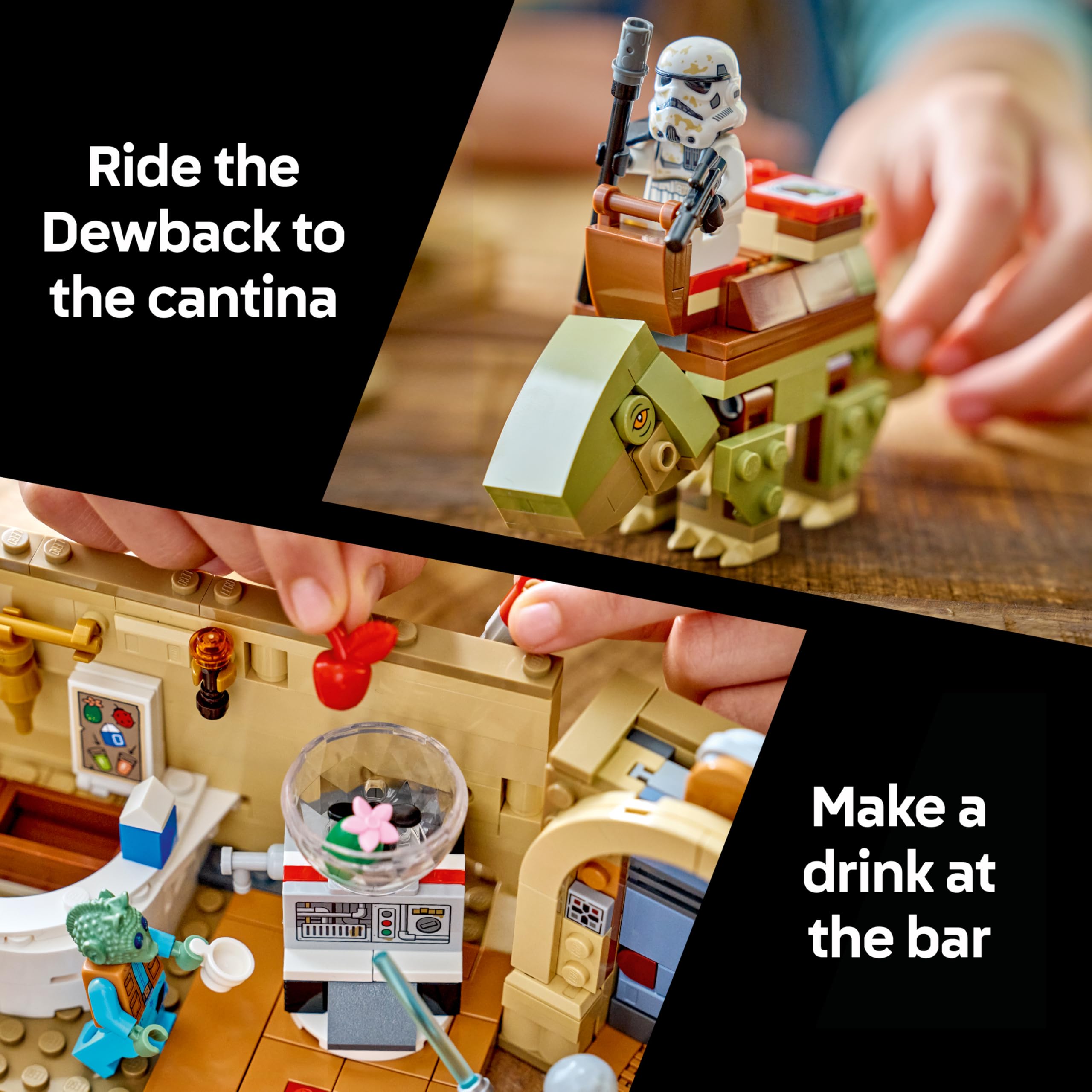 LEGO Star Wars 75425 SMART Play: Mos Eisley Cantina, Compatible Interactive Toy Set incl. 3 SMART Tags and 2 Minifigures - Image 3