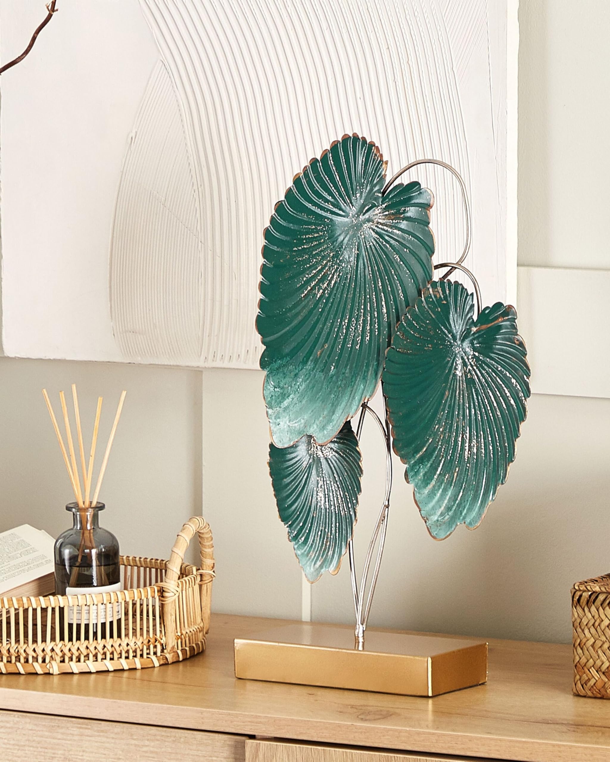 Figurine Décorative Style Moderne et Boho en Acier Brillant 44 cm 1 kg Fait Main Sodium