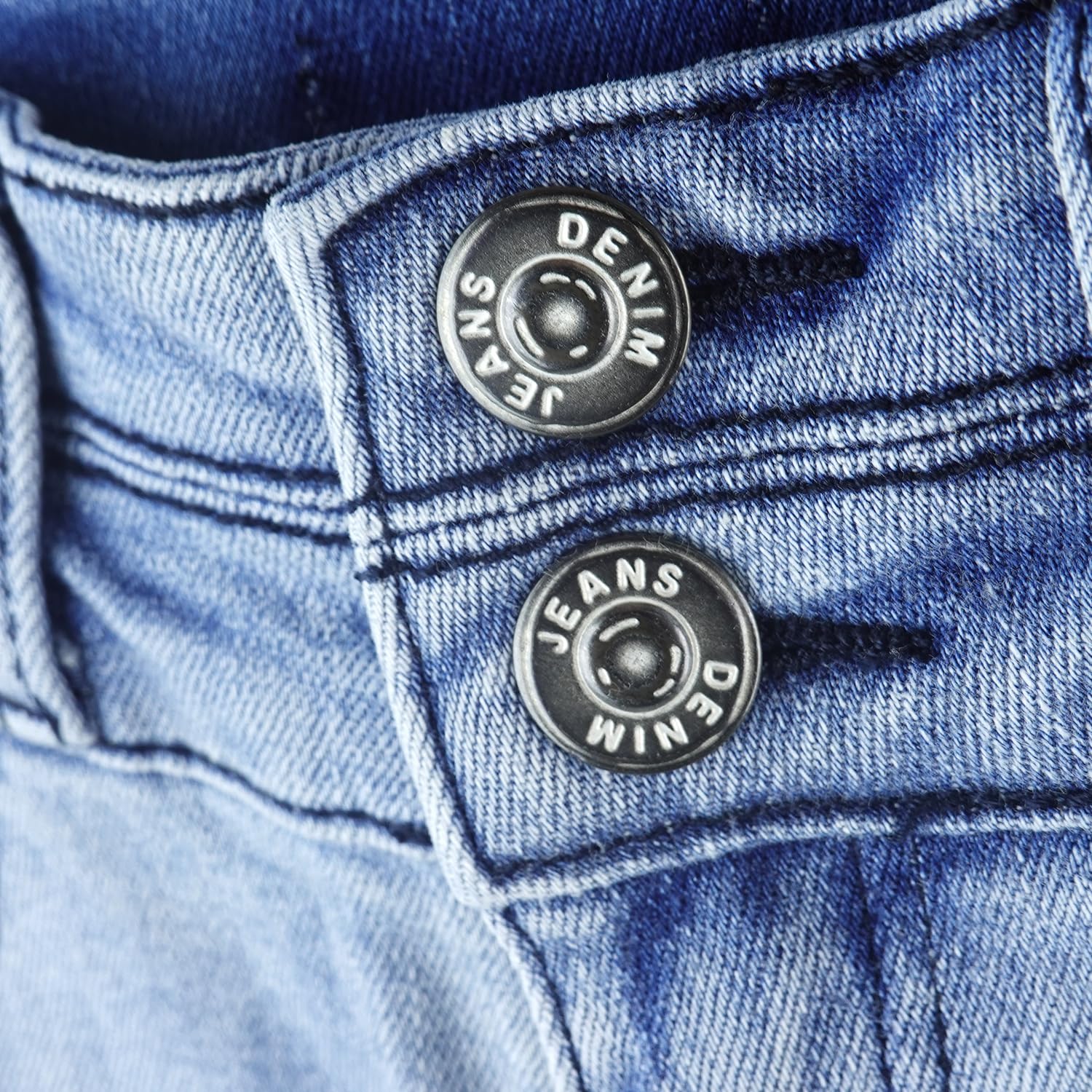 KIDSCOOL SPACE Jeans da Ragazza, Pantaloni di Jeans Elasticizzati con Fondo a Zampa d'elefante a 3 Bottoni