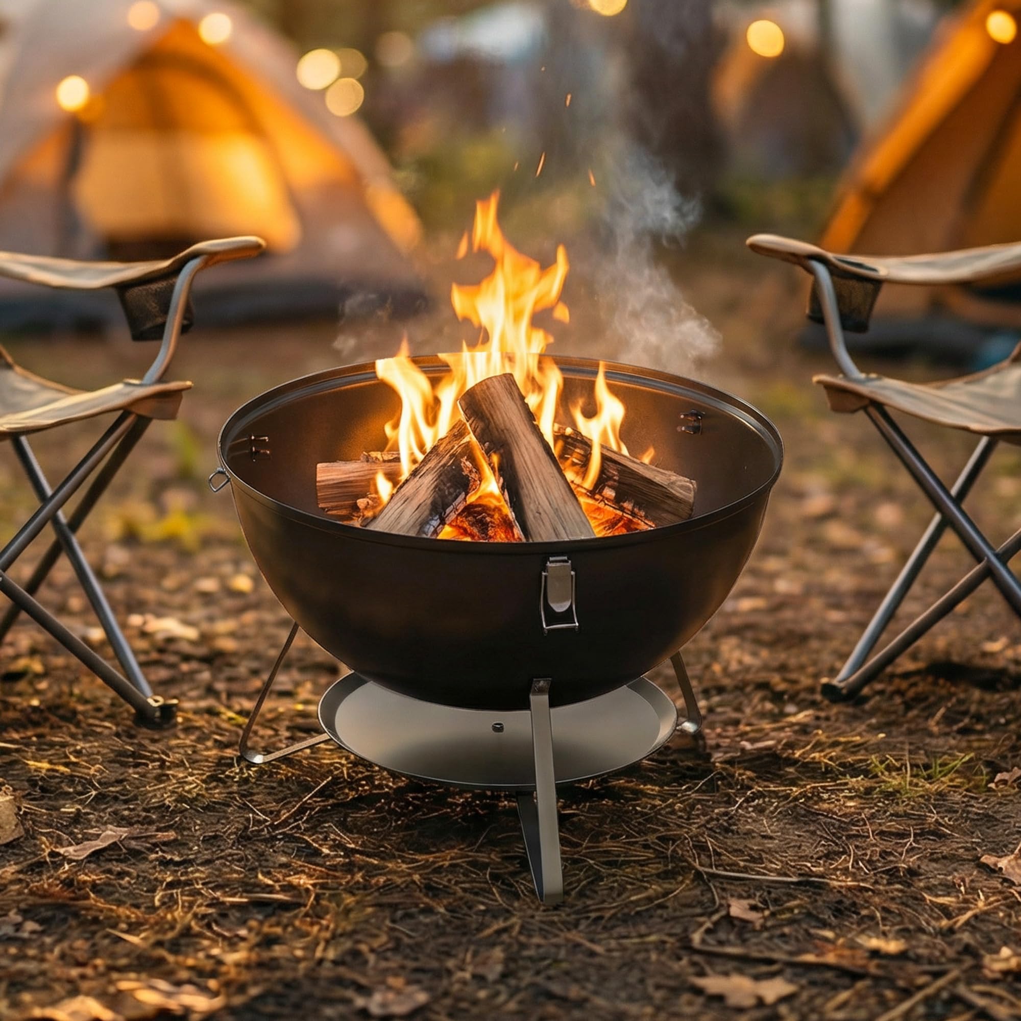Outsunny Affumicatore 3-in-1 3 Griglie di Cott. Termometro Integrato Nero | Ø44 cm, presa d'aria regolabile, coperchio rimovibile, maniglia isolata, barbecue a carbone, carne e pesce