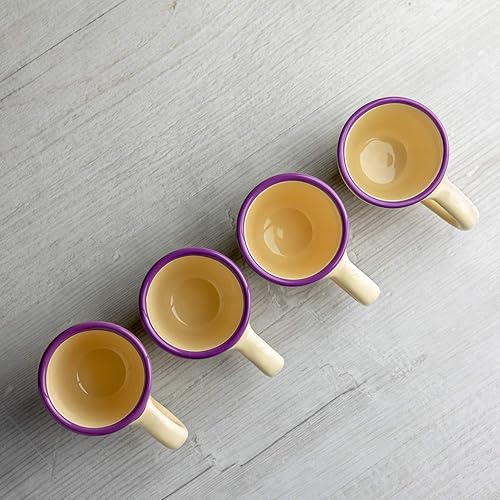 Miniatura 6 de City to Cottage Tazas de café expreso de cerámica de 4, pequeños chupitos Expresso, Demitasse, perfectas para máquina de espresso, tazas hechas a