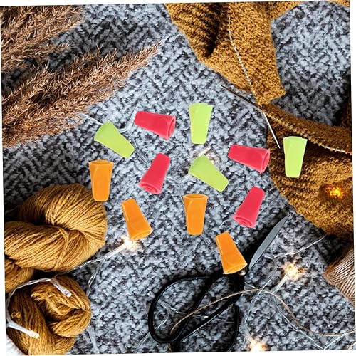 Miniatura 3 de VICASKY 30 piezas de agujas de tejer de punto coloridas, protectores de puntos, accesorios de punto para tejer, manualidades, manualidades,