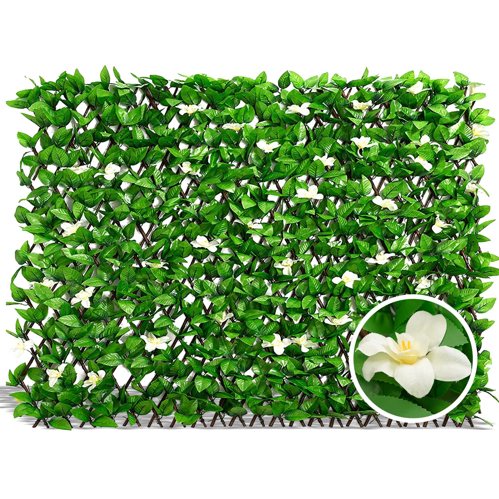 Photo 1 of DOEWORKS Expandable Fence Privacy Screen for Balcony Patio Outdoor, Faux Ivy Fencing Panel for Backdrop Garden Backyard Home Decorations - 1PACK 18*48 Inch * 1 PC