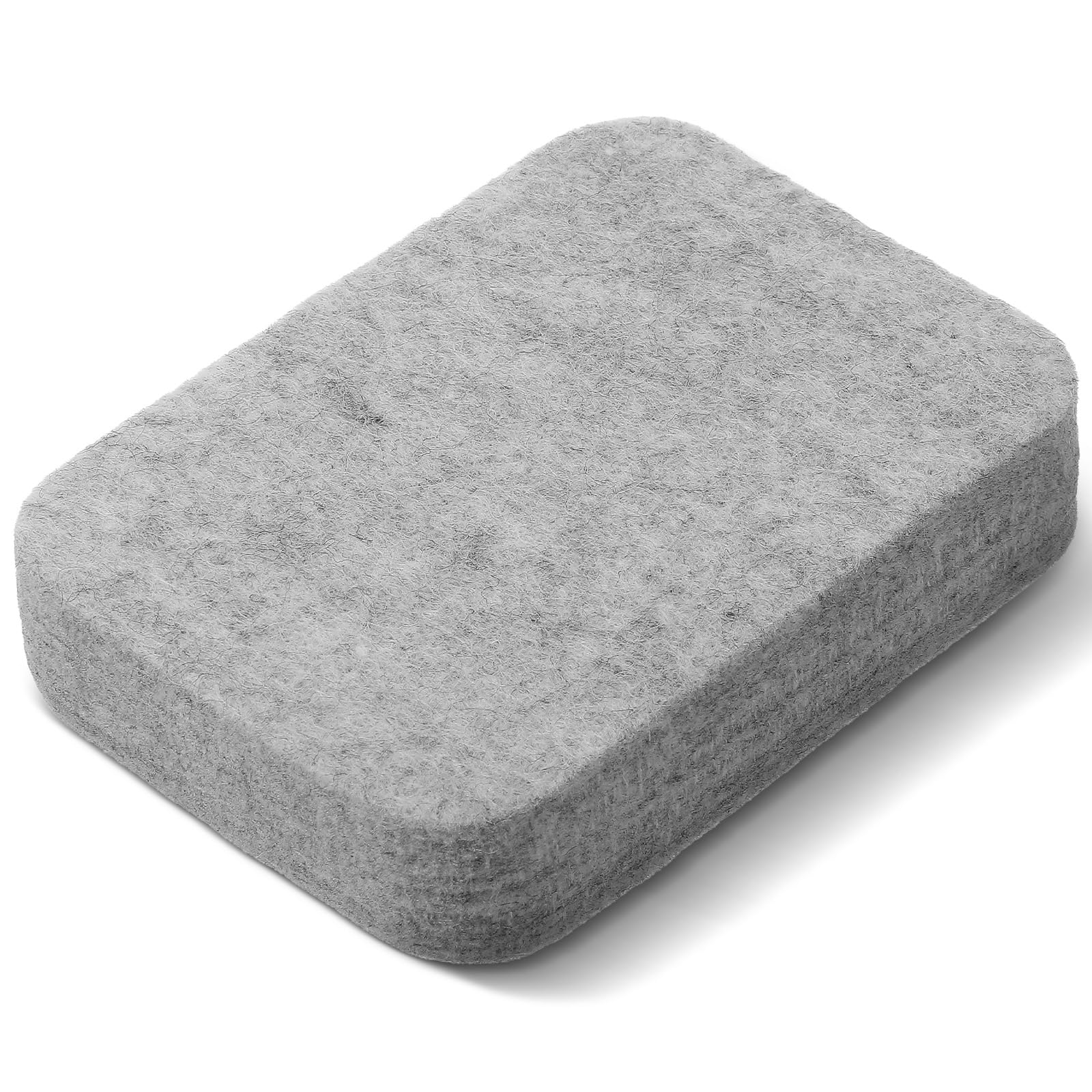 Matwsec Needle Felting Pad, 4.53 x 3.43 In Thickening Felting Pad, Natural Wool Needle Felting Mat, Grey Sponge Pad for any Wool Felting Supplies