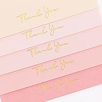 Vista 17 de Crisky Neuttral - Tarjetas de agradecimiento marrones con sobres y calcomanías, paquete de 50 tarjetas de agradecimiento para despedida de soltera