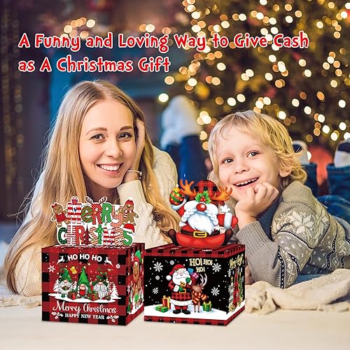 Miniatura 9 de Meiidoshine Caja de dinero de Navidad para regalo en efectivo, soporte sorpresa para dinero en efectivo para niños y adultos, caja de dinero