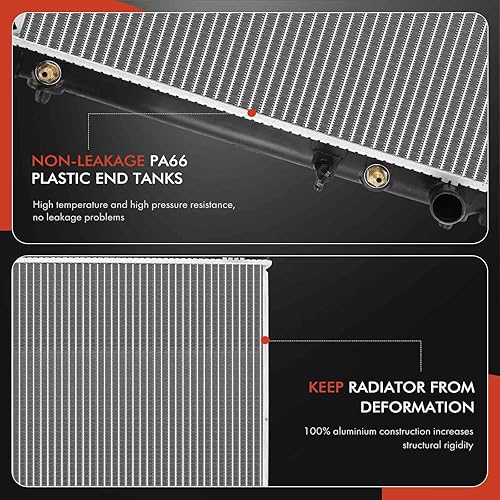 Miniatura 6 de A-Premium Radiador de refrigerante del motor con enfriador de aceite de transmisión compatible con Suzuki Vitara 1999-2002 L4 1.6L, Vitara 1999-2003