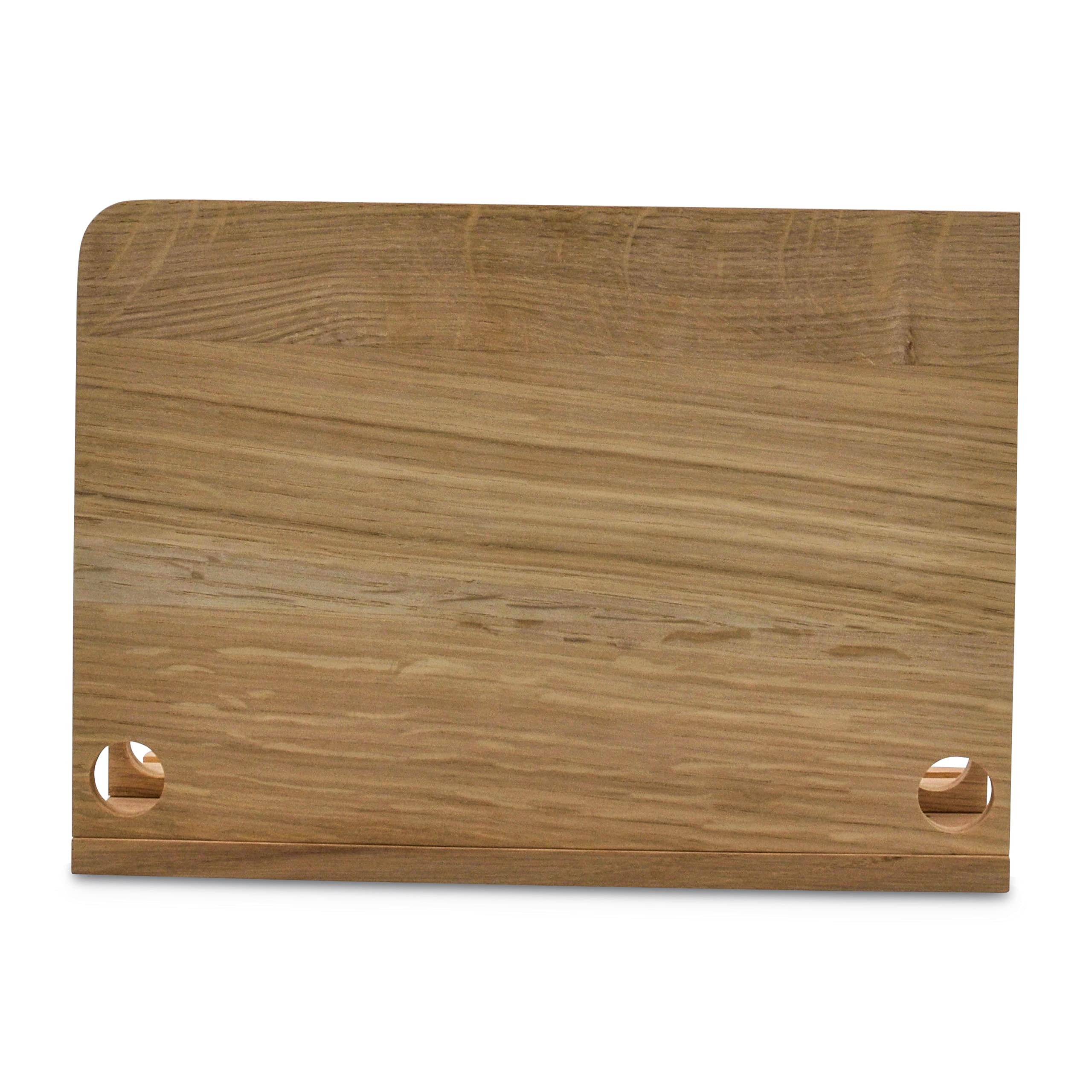 Briefablage Schreibtisch Organizer - Maestro - Tablet & Smartphone Ladestation Handy Briefhalter aus Holz (Eiche unbehandelt)