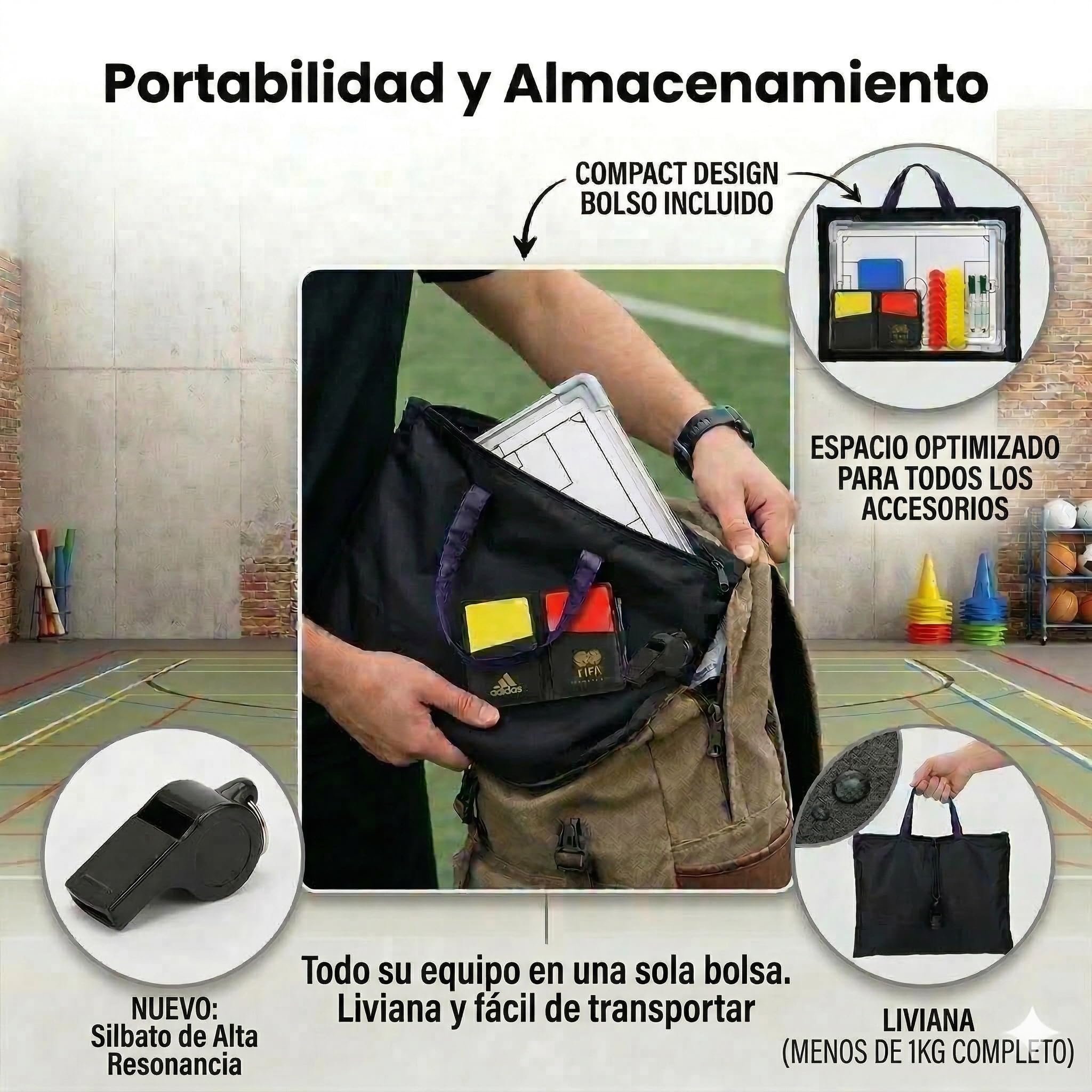 CREADY® Pizarra Entrenador de Futbol 44x31cm, Carpeta Táctica para Entrenar, Regalos para Entrenadores, Pizarra Magnetica Futbol, Pizarra Futbol Entrenador con Fichas Magnéticas y accesorios