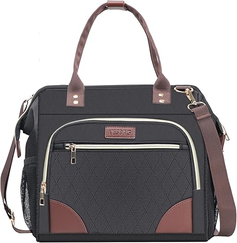 Bolsa de almuerzo, grande, resistente al agua, a prueba de fugas, aislada, para el trabajo, viajes y pícnic, para mujeres y hombres