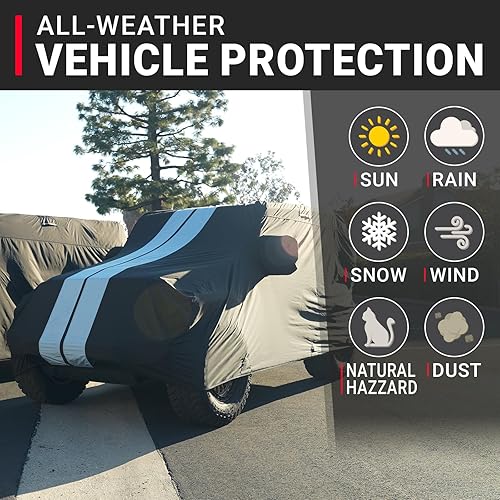 Miniatura 53 de iCarCover - Funda de auto de 18 capas de alta calidad, impermeable, resistente a la intemperie, protección contra radiación UV, nieve, polvo