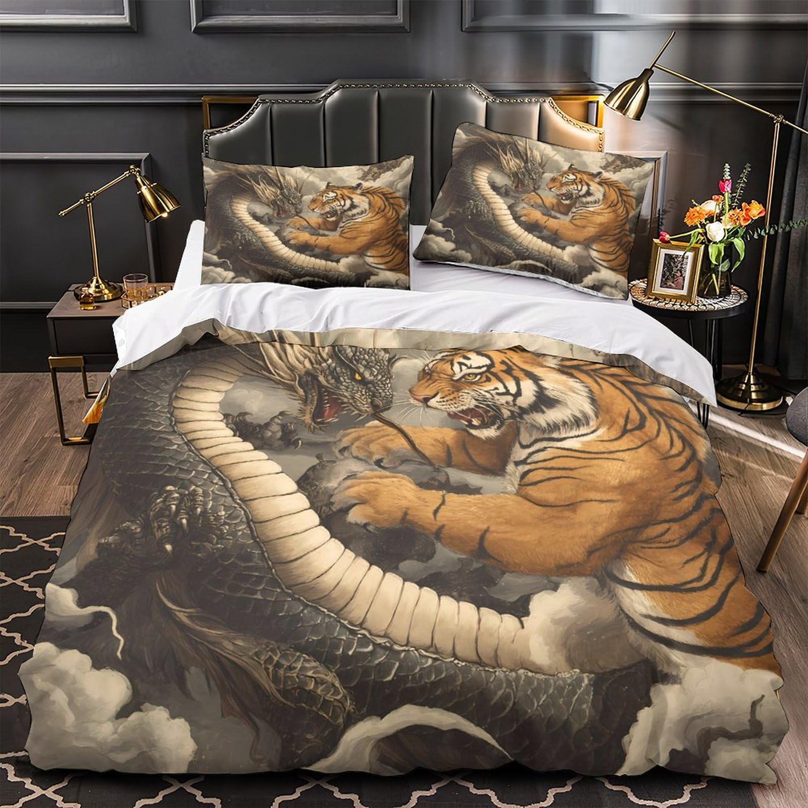 Housse de couette notes de musique Super King 260x220cm en microfibre douce
