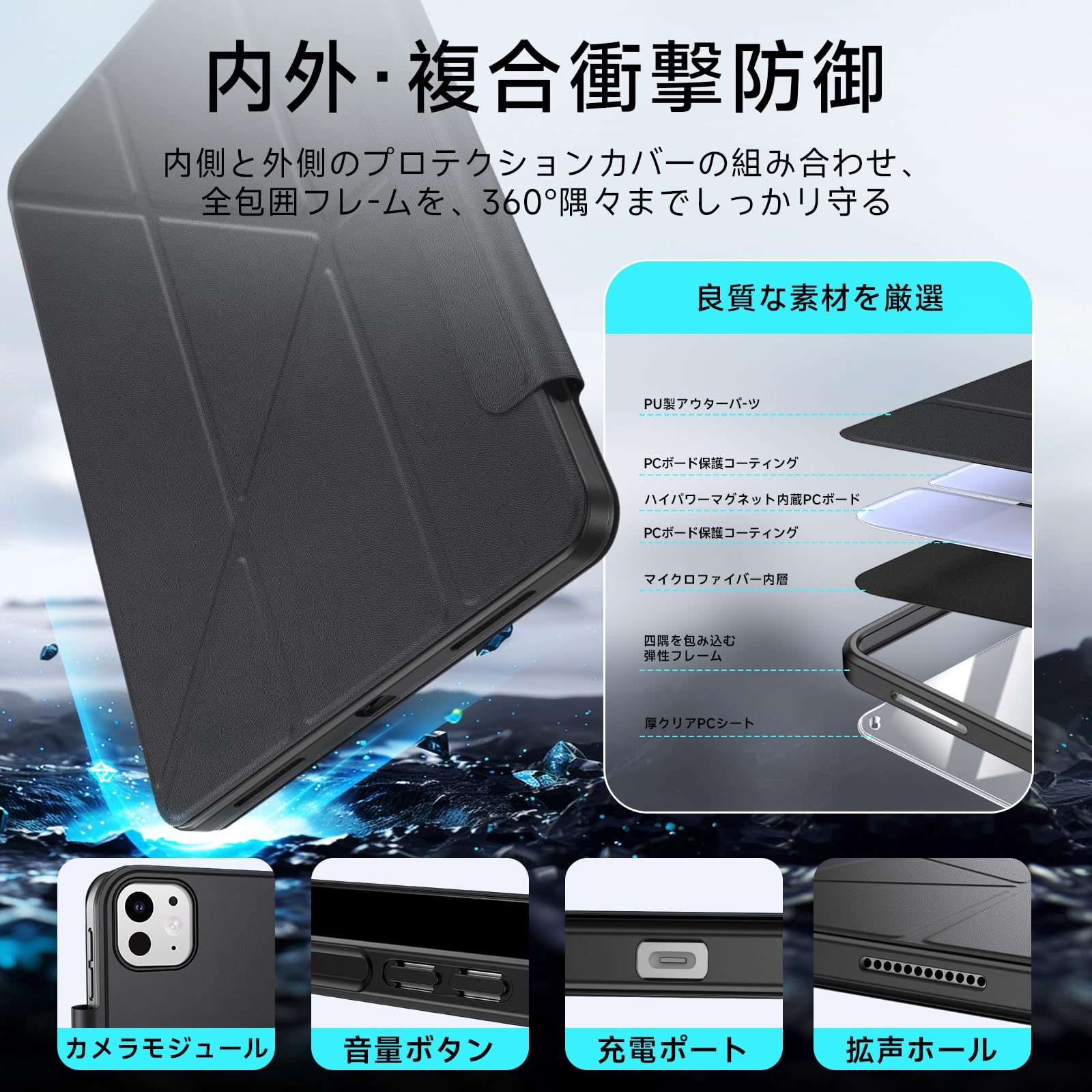 Amazon.co.jp: iPad Pro 11 inch Case, Compatible with M5/M4 (2025