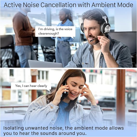 Wantek USB Headset with Microphone for PC Laptop, Noise Cancelling Business Office Headsets For Call Center Working Team Meeting Online Conference