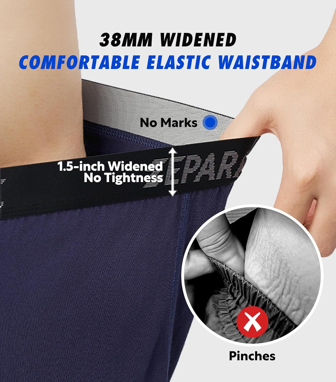 Separatec Mens Boxer Shorts Breathable Quick Dry Mesh Boxers for Men Moisture Wicking Soft Loose Fit Men's Underwear 3 Pack - Image 4