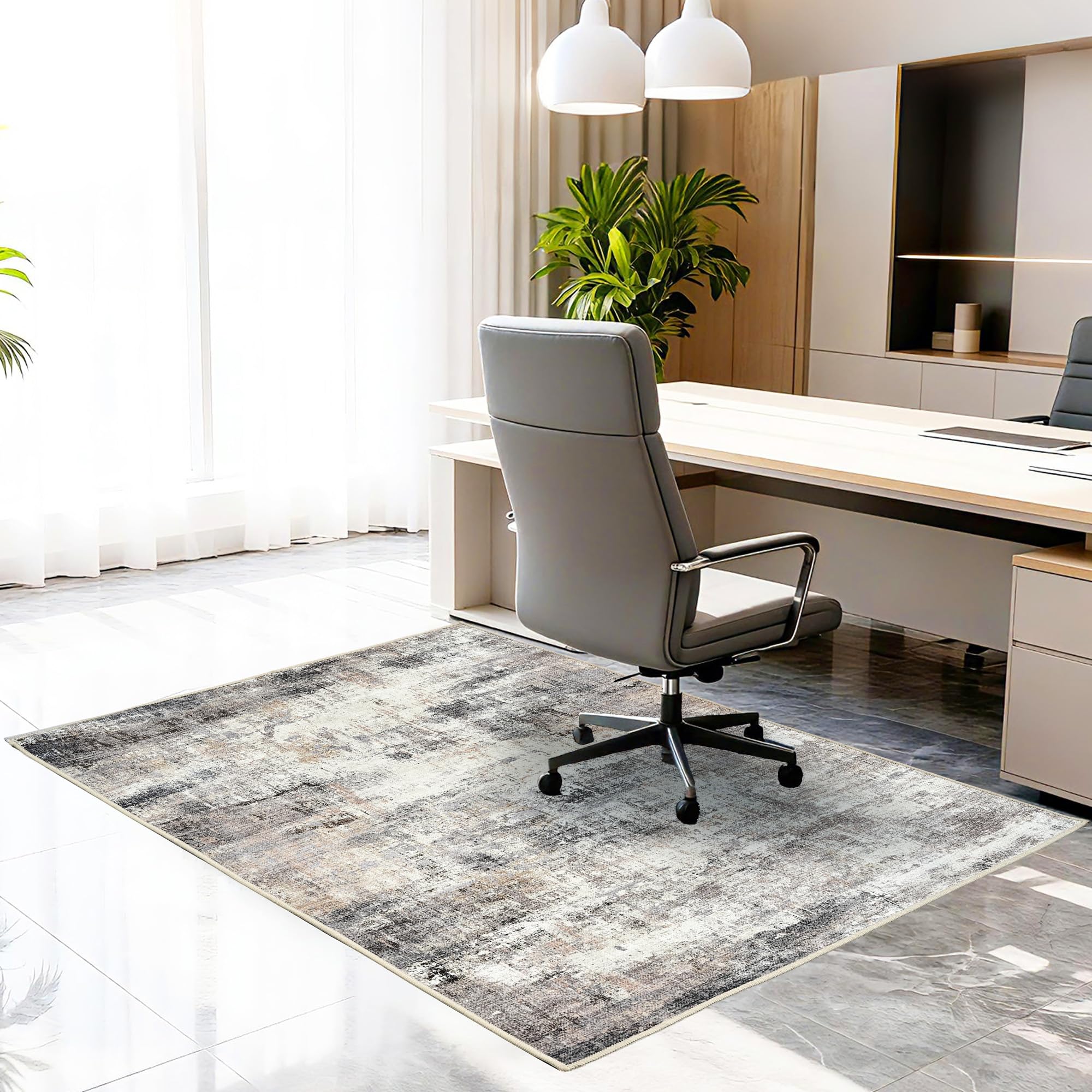 Office Chair Mat Desk Chair Hardwood Mat, Easy Glide Office Rug Under Chair Mat for Home Gaming Rolling Chair Tile Floor,Large Floor Protector Rug,