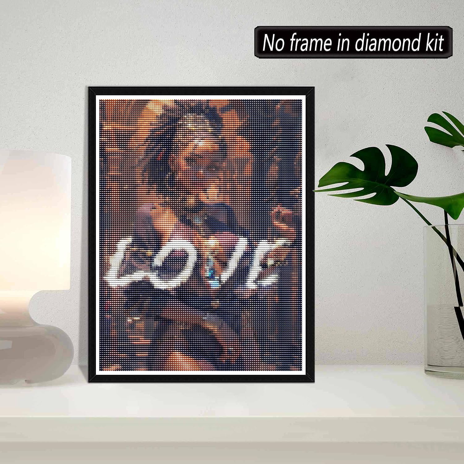 SKRYUIE 5D African American Diamond Painting Kits - DIY Diamond Art Kits for Adults Love, Full Round Drill - Crystal Cross Stitch - Adults Craft for Wall & Office Decor - 12x16 inch image 2