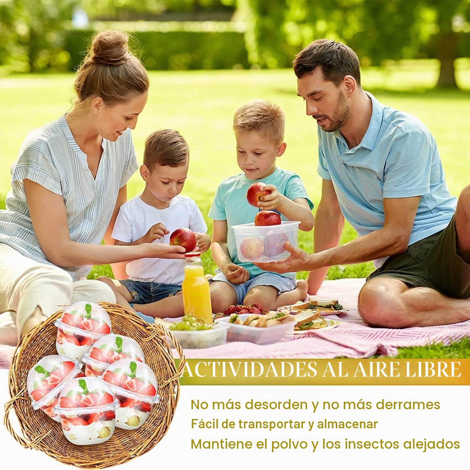 MIVIDE 100 vasos de postre con tapa, 250 ml/9oz vasos de postre de plástico, tazas de postre con tapa para mousse, pudín, helado, fiesta de postre, bodas