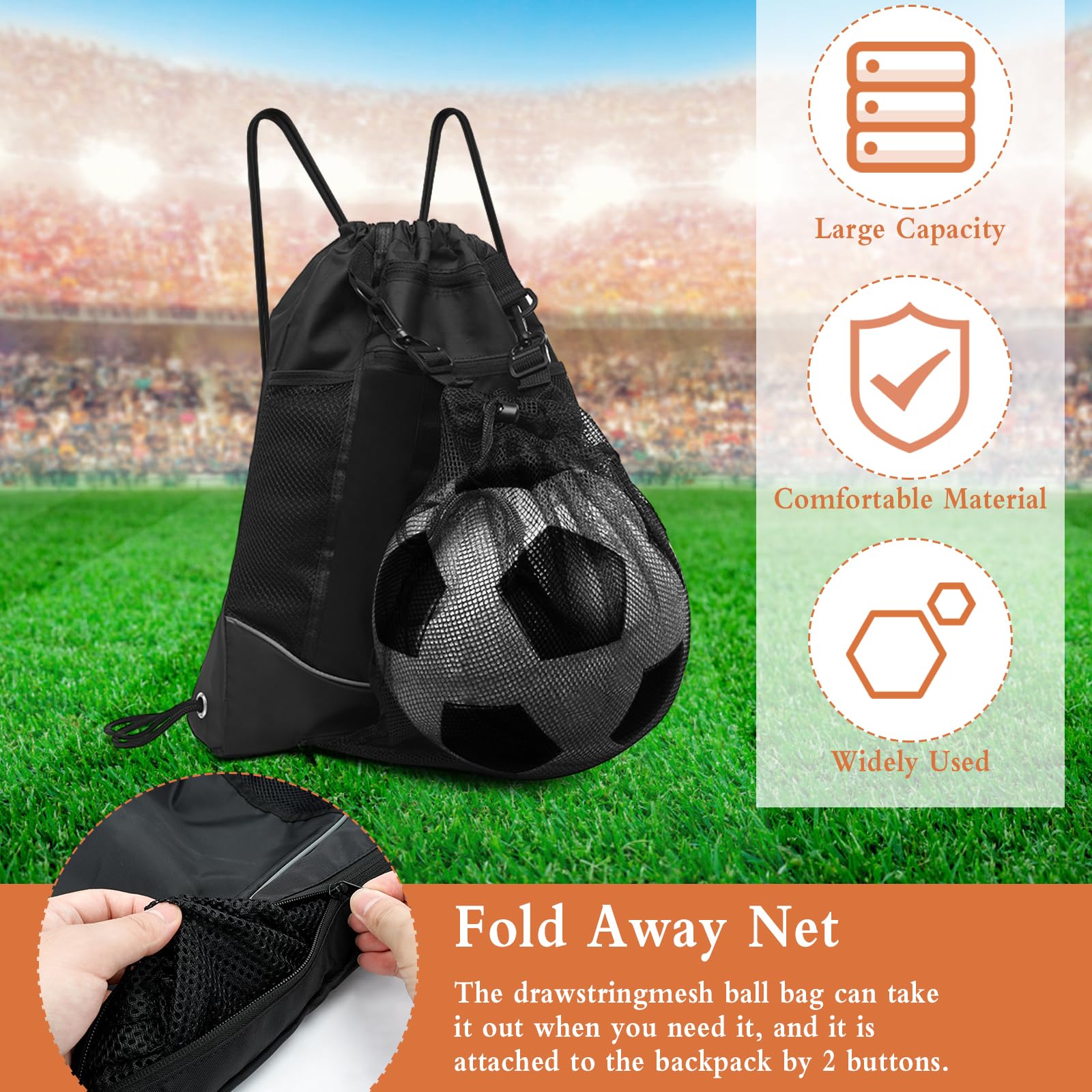 Mochila Baloncesto y Fútbol con Zapatillero para Hombre