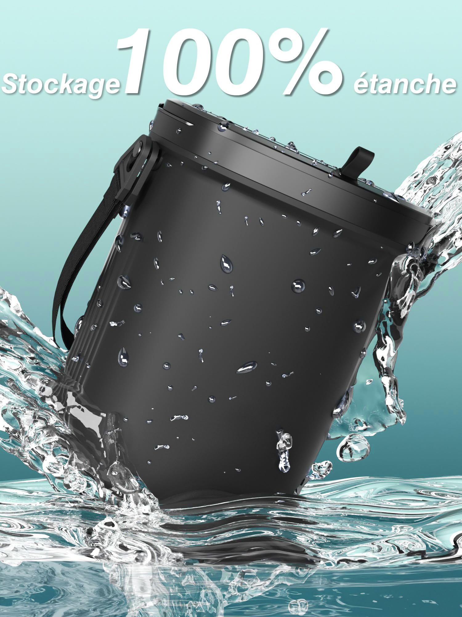 Garoopion Poubelle de Voiture Étanche en Silicone 7,2 L - Sac à Ordures Suspendu Souple avec Couvercle - Facile à Nettoyer - Adapté aux Berlines, SUV, MPV et Camions