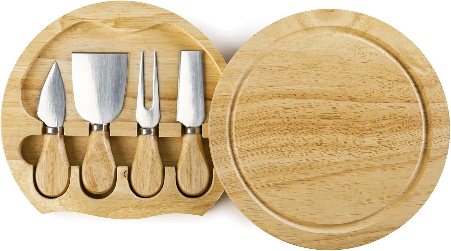 IBILI Juego de Cuchillos para Queso, Acero Inoxidable/Madera, metálico, Talla única