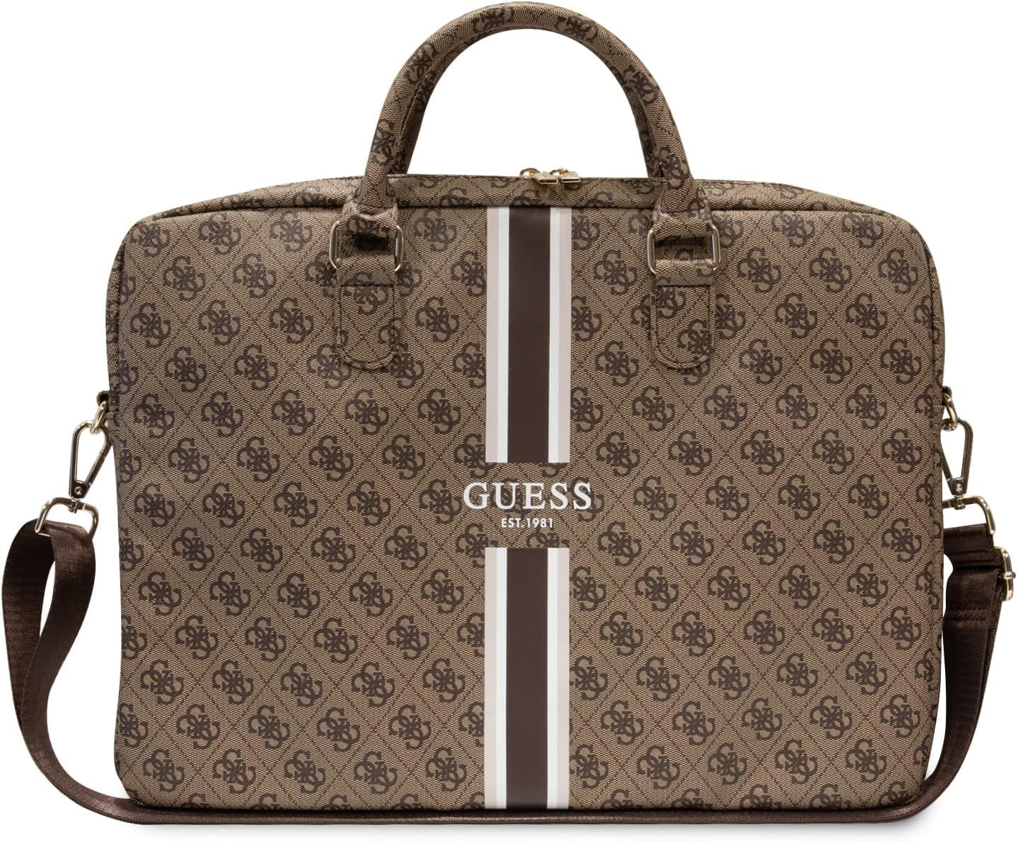 Bolsa para ordenador Guess 4G Stripes GUCB15P4RPSW de 40,64 cm color marrón 4