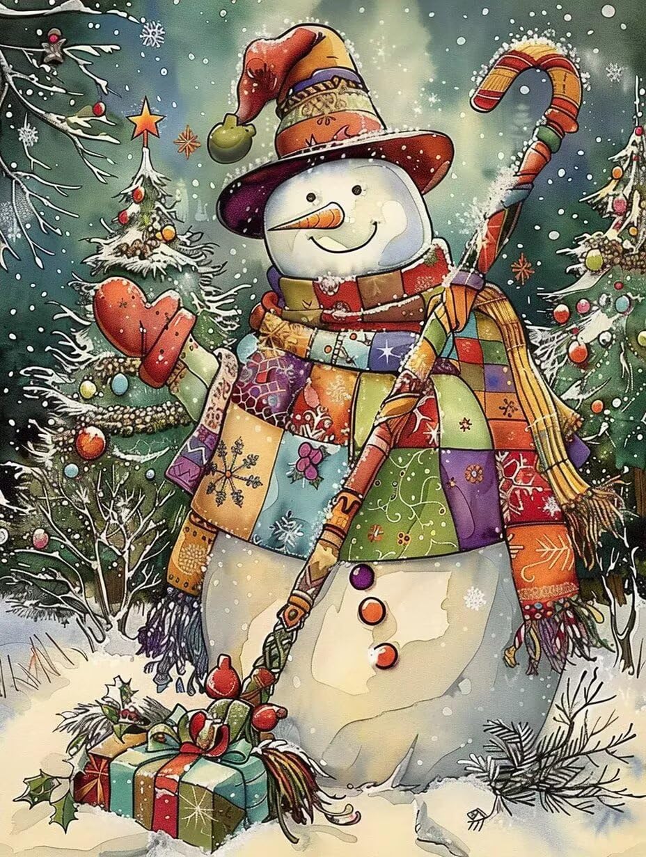 Unique Puzzles for Adultss - Vintage Snowman, 120 Piece