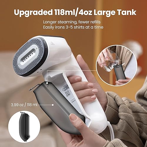 Miniatura 8 de Neakasa Magic 1 - Vaporizador al vacío, vaporizador de mano para ropa de viaje, succión de 2300 Pa para agarre de tela, con tecnología exclusiva