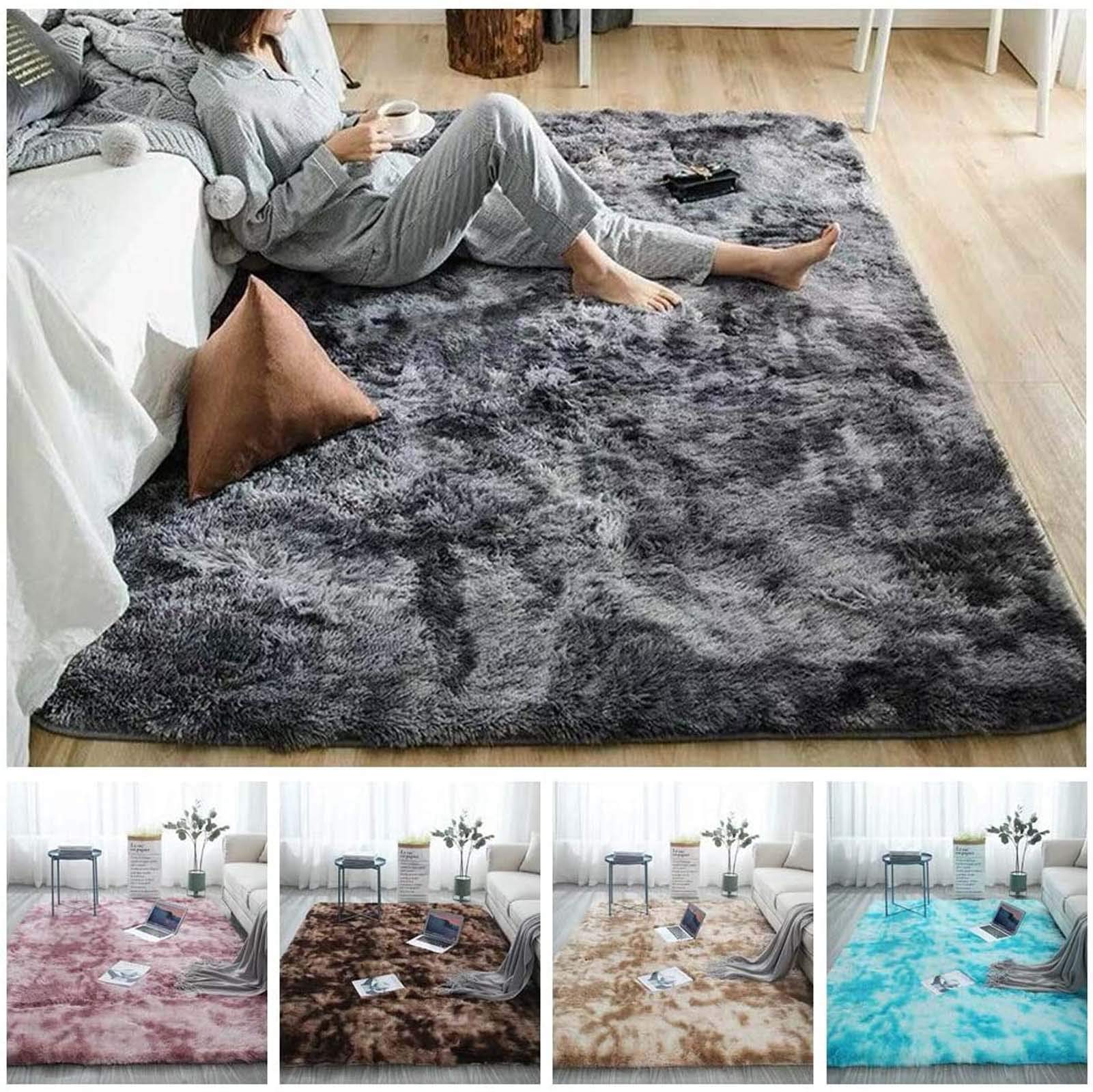 Tapis Moelleux et Doux 100x200cm, Grand Tapis en Fausse Fourrure Duveteuse, idéal pour Le Salon, la Chambre d'enfant et la décoration intérieure.