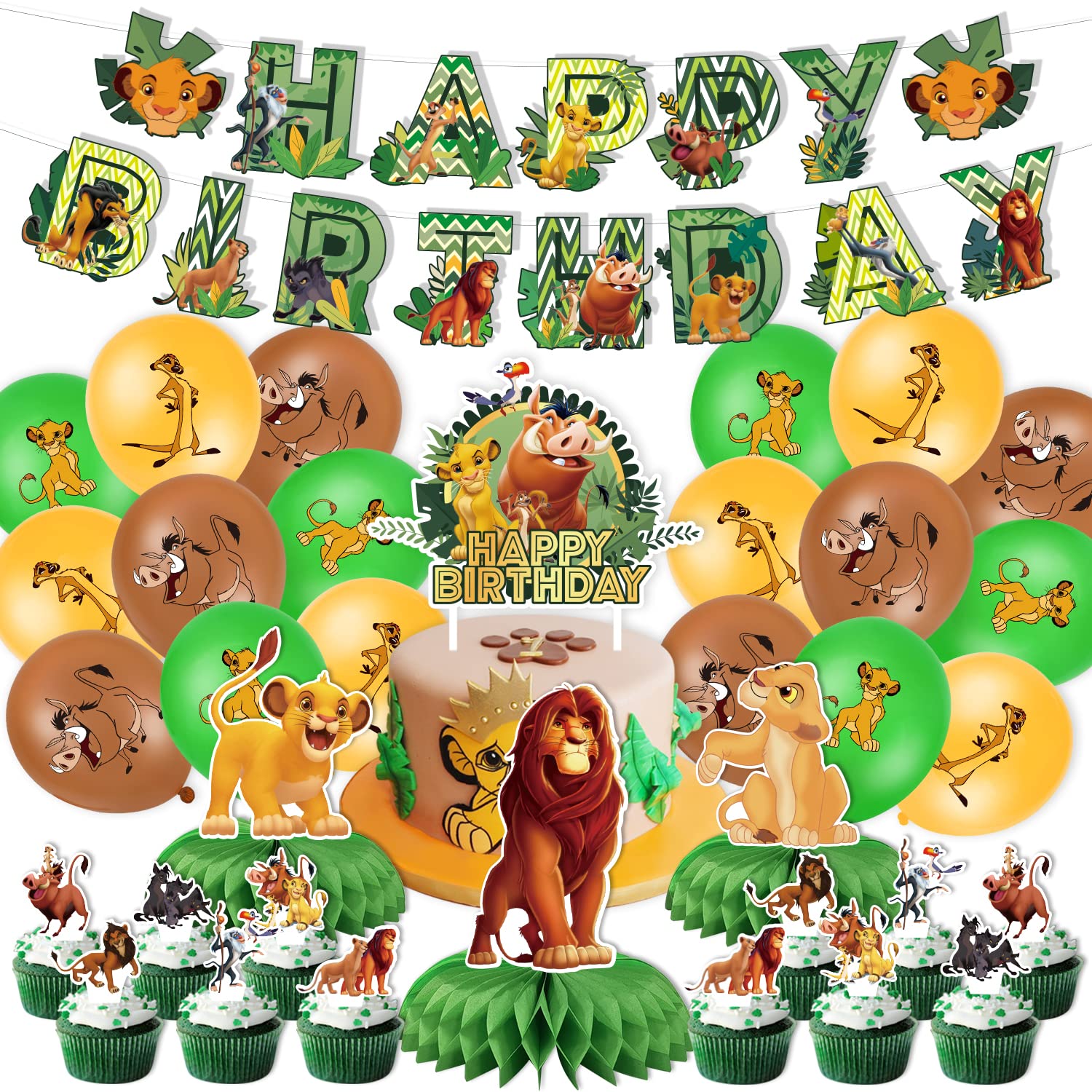 Cartoon Lion Theme Birthday Party Supplies The King Of Lion ...