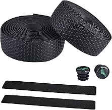 YAPJEB Bicycle Bar Tape, Road Bike, Handlebar Tape, Anti-Slip, Breathable, Shock Absorption, Includes End Cap, 2 Rolls, Left and Right Set