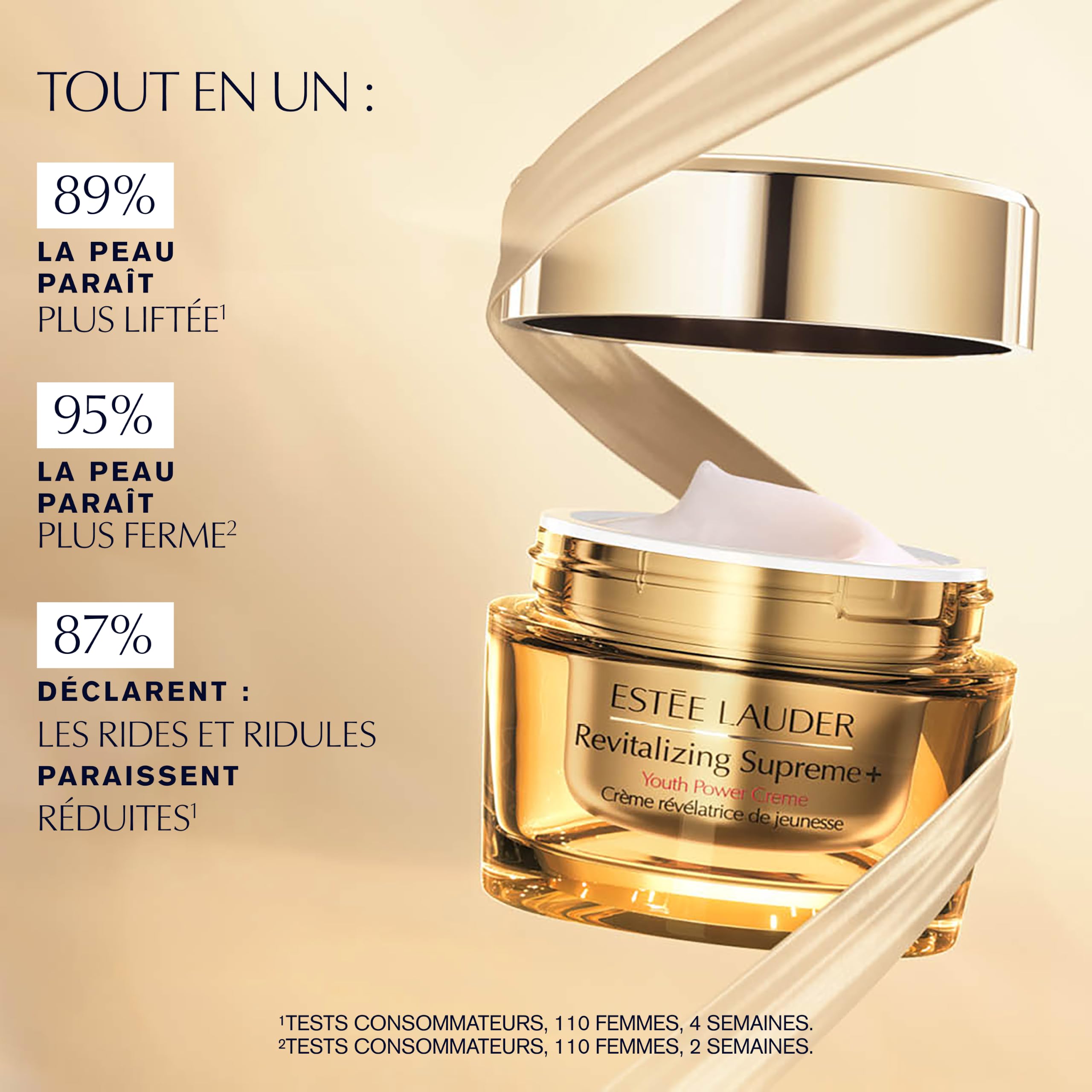 Estée Lauder Revitalizing Supreme+ Crème Révélatrice de Jeunesse Anti-Âge | Crème Hydratante Visage Multi-Action | Raffermit, Lifte et Donne de l'Éclat, 50ml