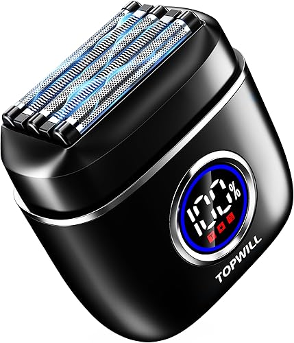 Maglev - Afeitadora eléctrica para hombres, mini maquinilla de afeitar de 5 hojas para barba facial húmeda y seca, afeitado inalámbrico de seguridad