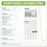 Franklin Scientific Graphing Calculator with 3 Operating Modes - Scientific Calculator Includes 20 Built-in graphs - Ideal for Beginner and Advanced Courses with Protective Cover - White