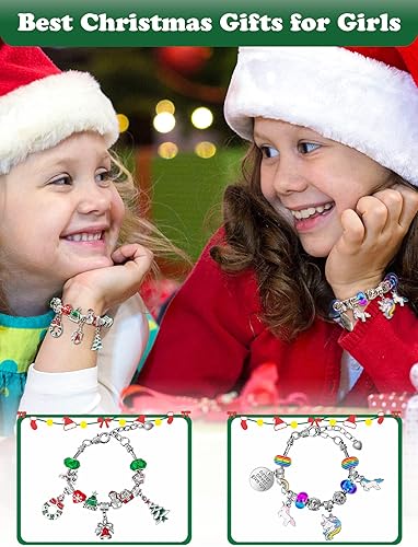 Miniatura 3 de Calendario de Adviento 2023 Kit de fabricación de pulseras de unicornio para niñas, calendario de cuenta regresiva de 24 días de Navidad con 2