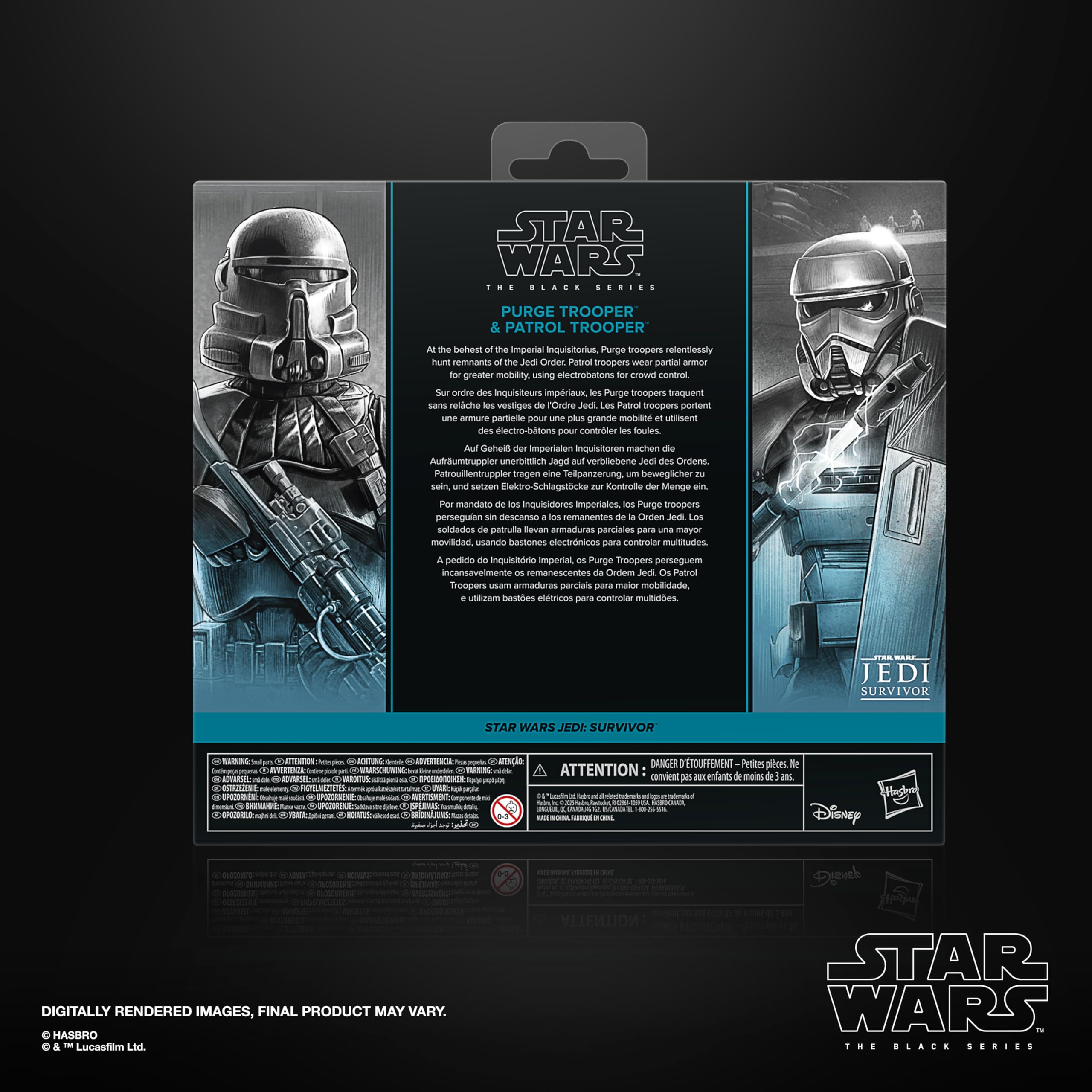 Star Wars The Black Series Gaming Greats Purge Trooper & Patrol Trooper, Star Wars Jedi: Survivor - Figura de acción coleccionable premium, paquete de 2 unidades de 15 cm