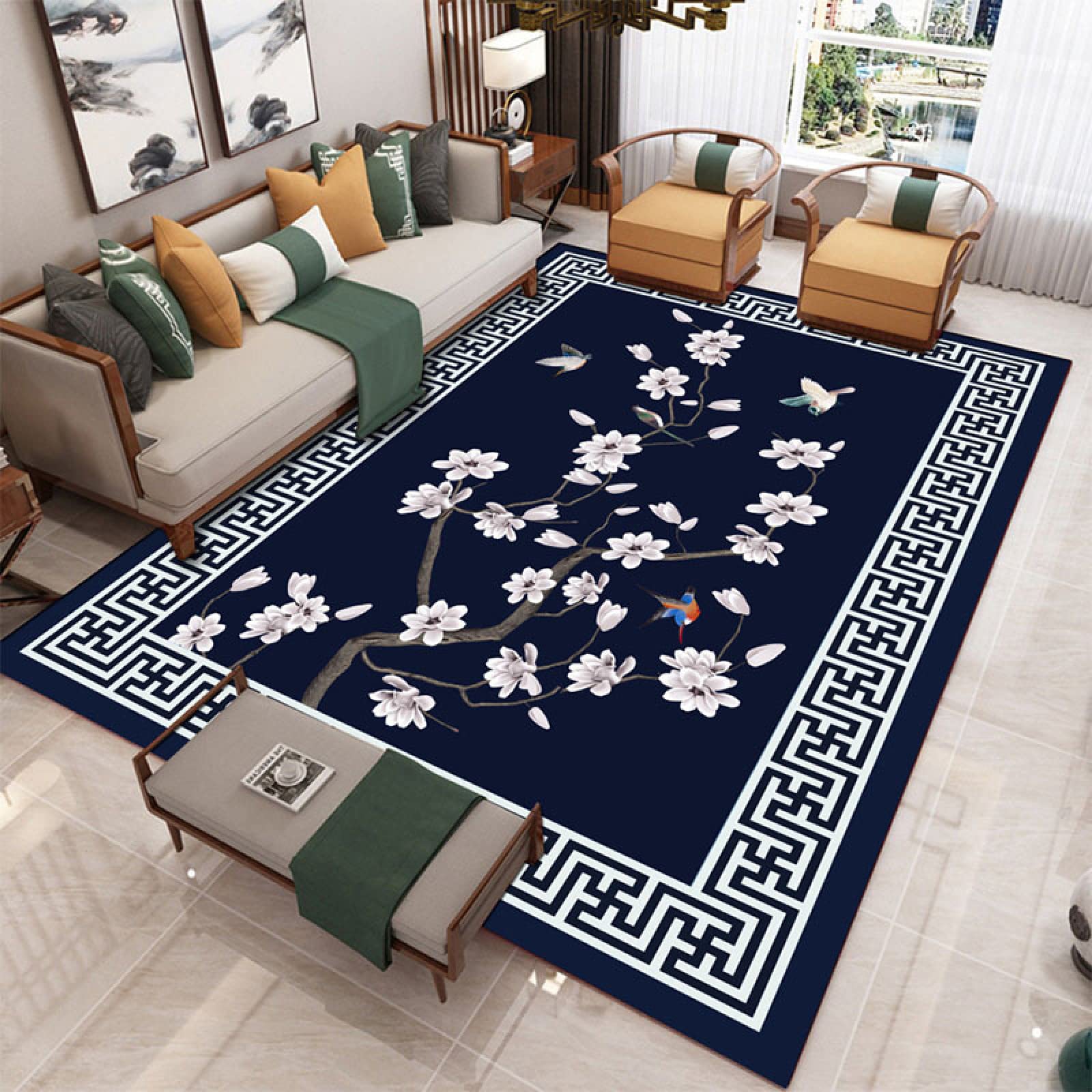 Tapis traditionnel vintage de salon pour créer un coin chaleureux
