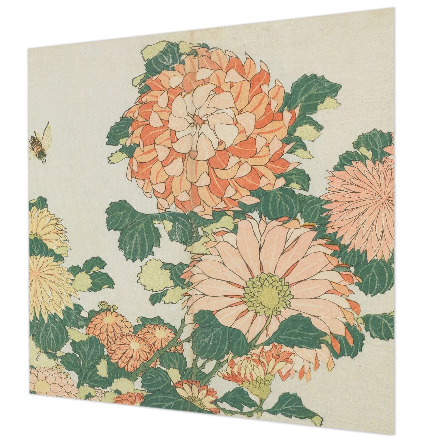 Papier peint floral lavable 250x250 cm Tulup déco salon colle incluse