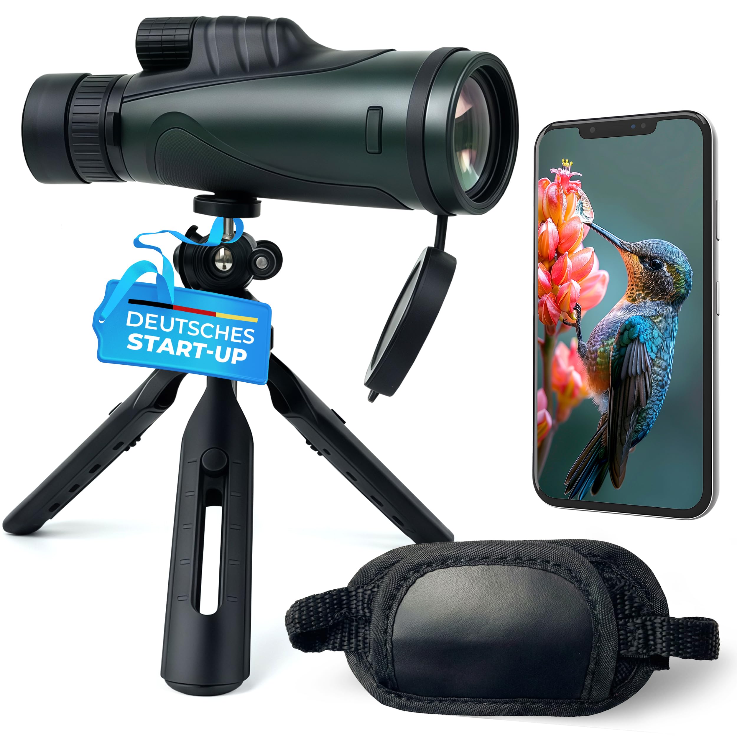 AlpinSpirit Zoom Monokular 10-30x50 mit Stativ & Handschlaufe [IPX4,FMC & BAK4],geeignet für Erwachsene,HD Weitsicht Fernrohr,Monocular, wasserabweisend,für Jagd,Wandern,mit Tasche