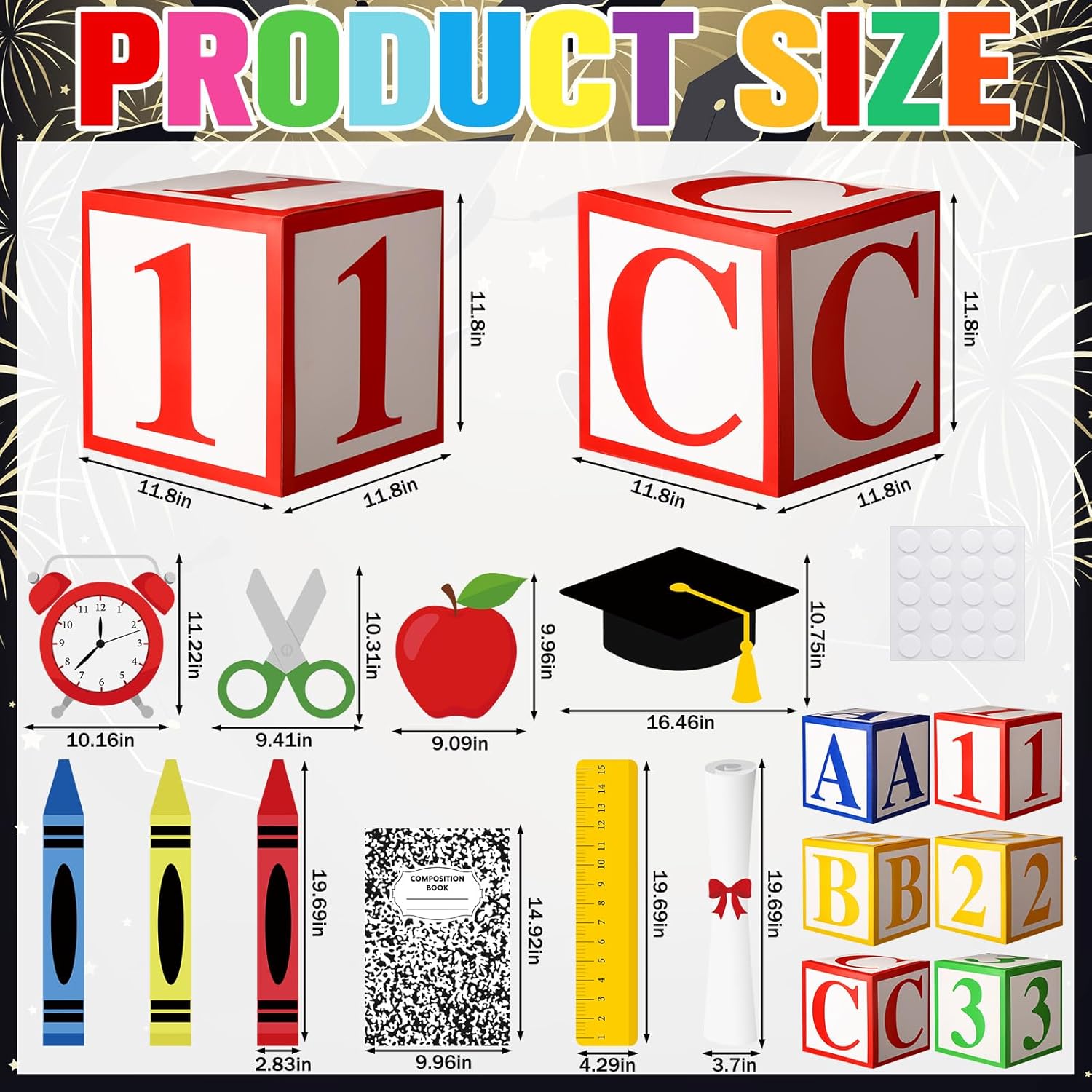 139 Pcs Preschool Grad Decorations Include Pre-k Graduation Backdrop Banner Preschool Graduation Balloon Arch Kits Abc 123 Balloon Boxes Inflatable Pencil Cardstock Cutouts for Party Decor